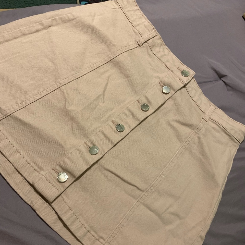 Button up mini skirt